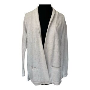 Eileen Fisher | Ivory Knit Open Front Cardigan, Medium